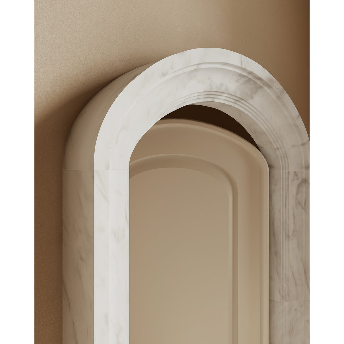 Provence Door Surround shown in Transitional Profile with Danby Marble. Main Product Slider View