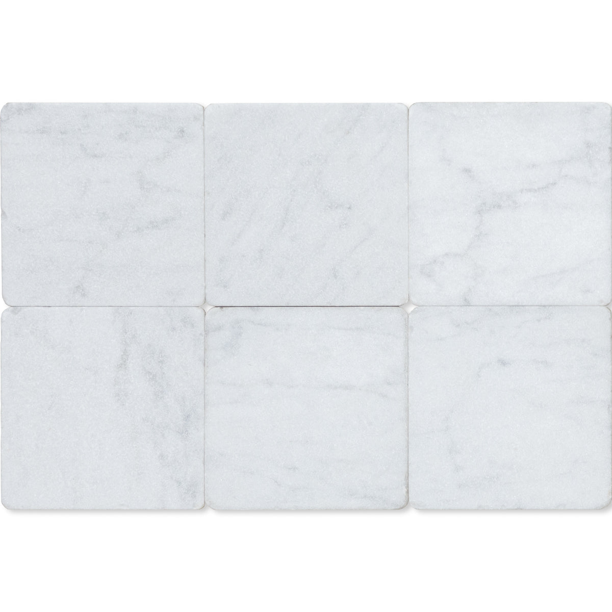 6x6” Carrara Marble Tile in Chateau Finish
