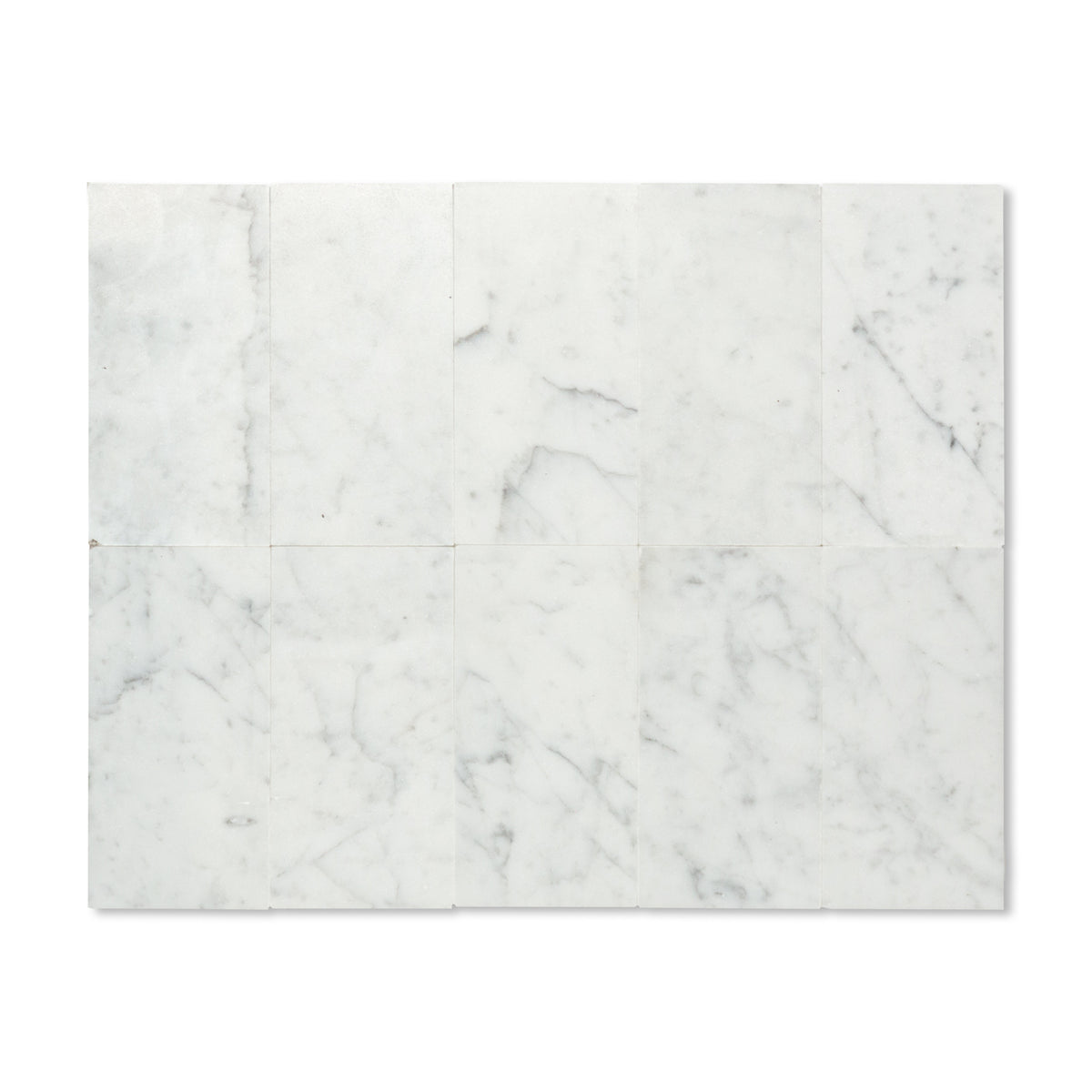 3x6” Carrara Marble Tile in Honed Finish Main Product Slider View
