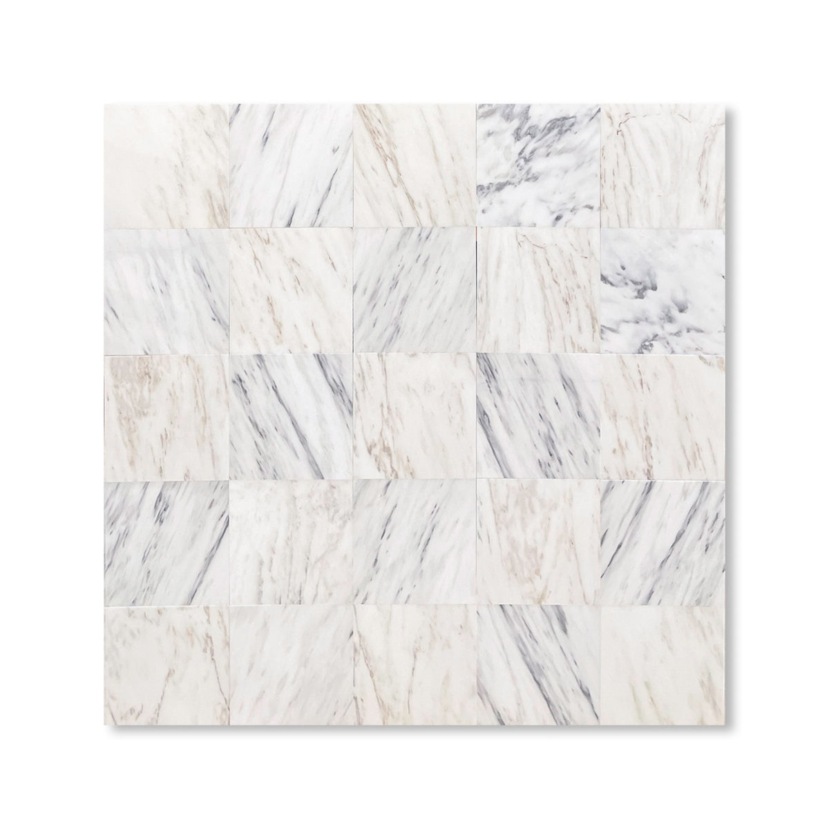Danby Marble Tile in Honed Finish - 18x18x3/8