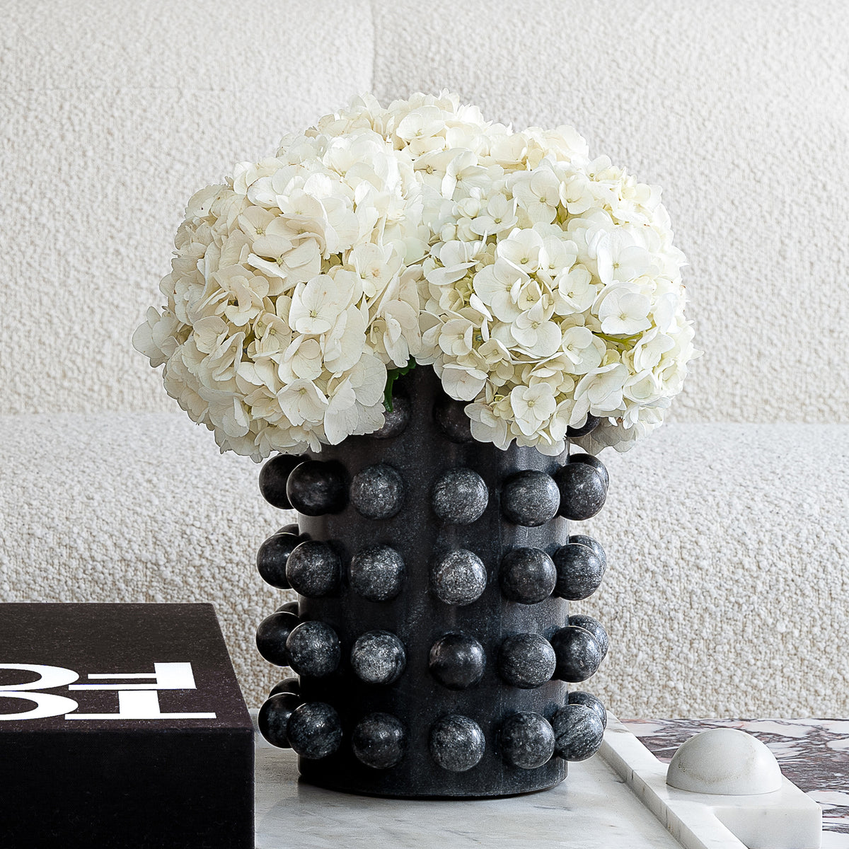 Bubble Vase & Wine Cooler in Black Marble Main Product Slider View