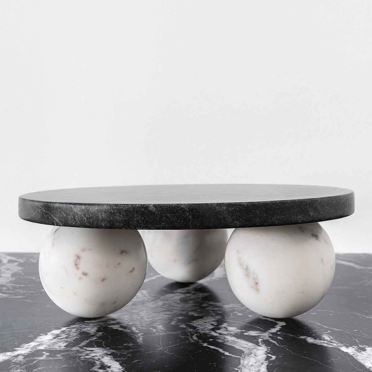 Cake Stand in Black and White Marble Main Product Slider View