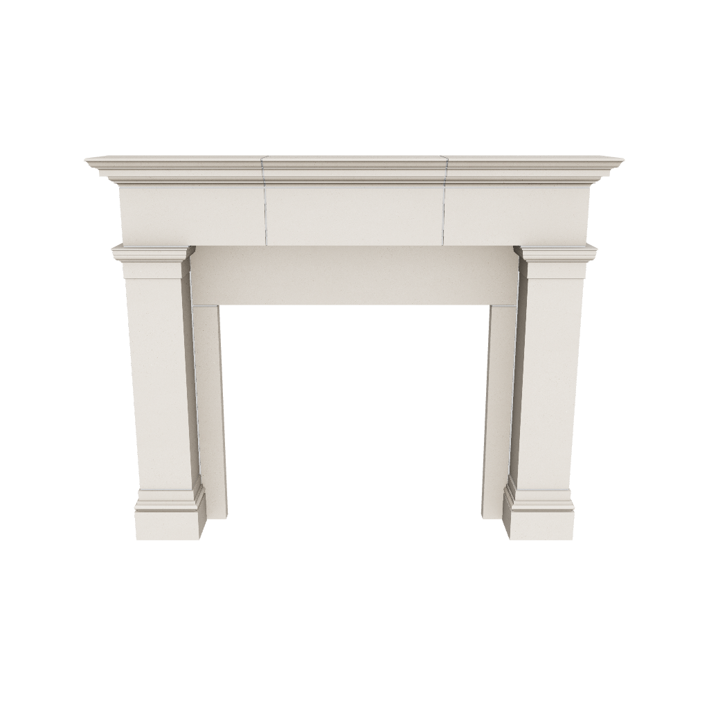 3D render of a fireplace