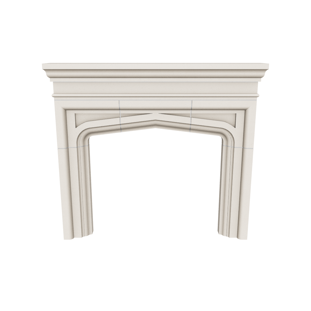 3d render of Revival fireplace