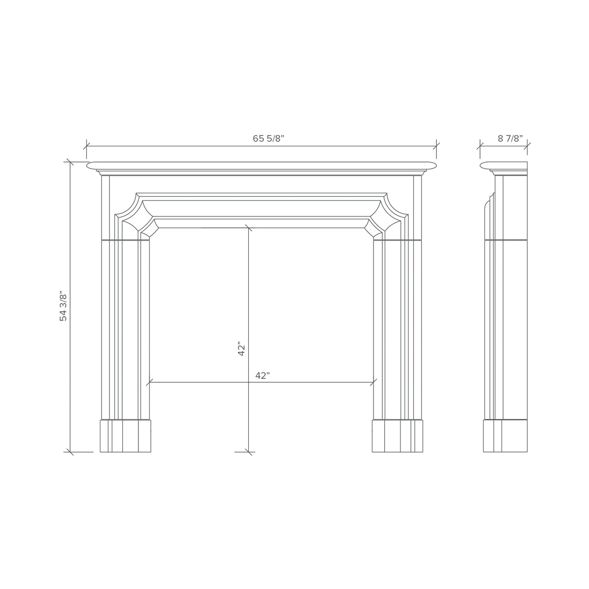 RALEIGH fireplace diagram