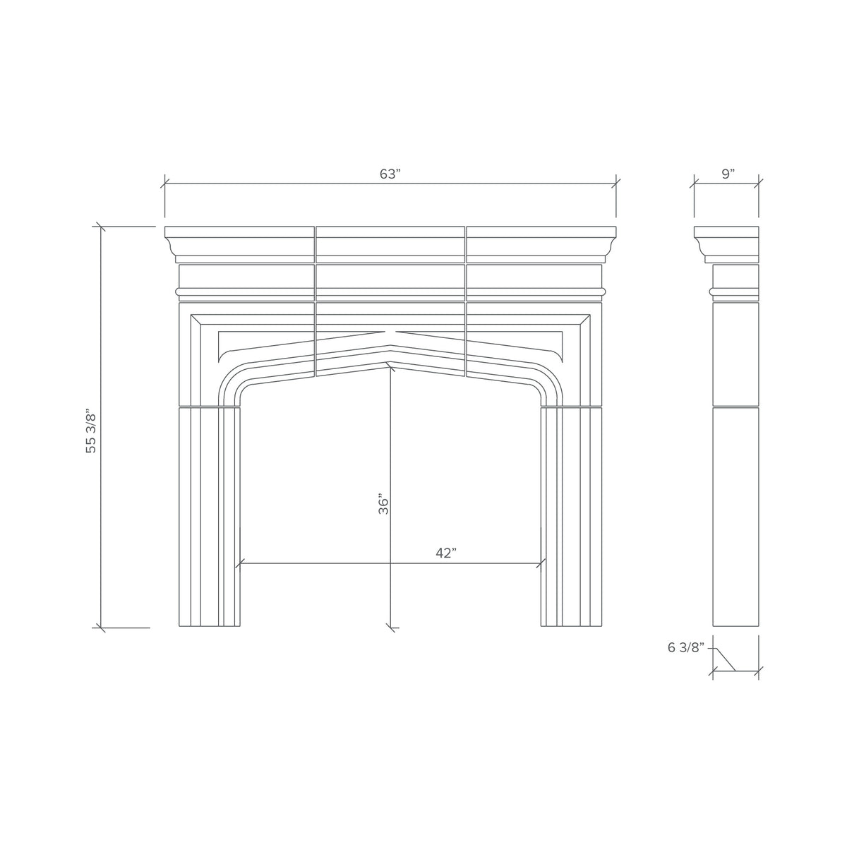 Revival fireplace diagram