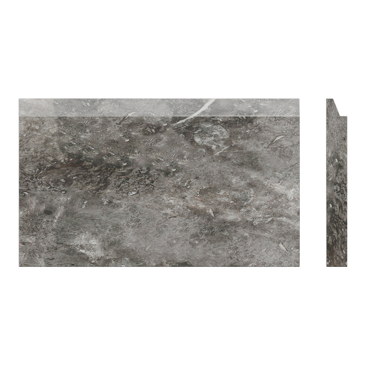 Craftsman Base shown in Argento Marble Honed.