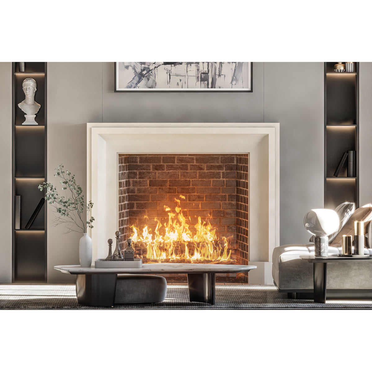 Providence shown in Pewter Limestone.