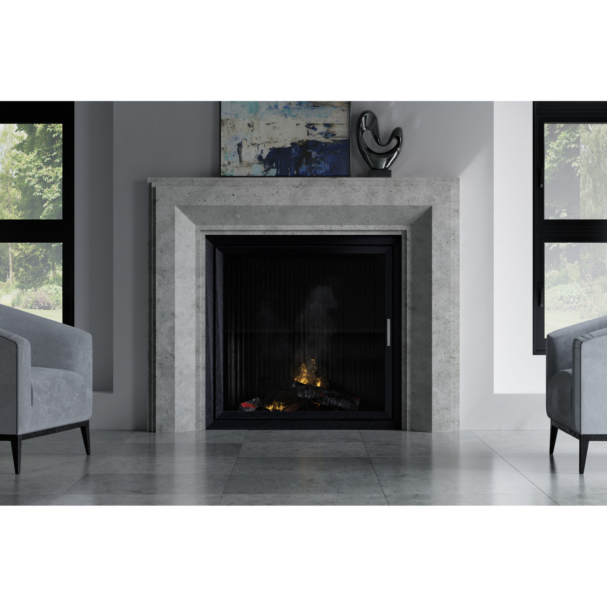 Newport shown in Charcoal Limestone.