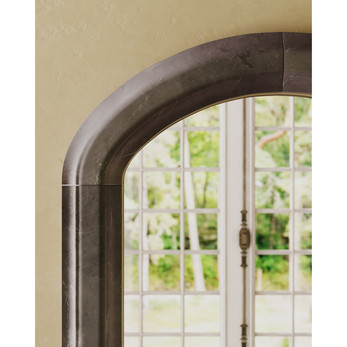 Mediterranean Door Surround shown in Transitional Profile with Sable Marble.