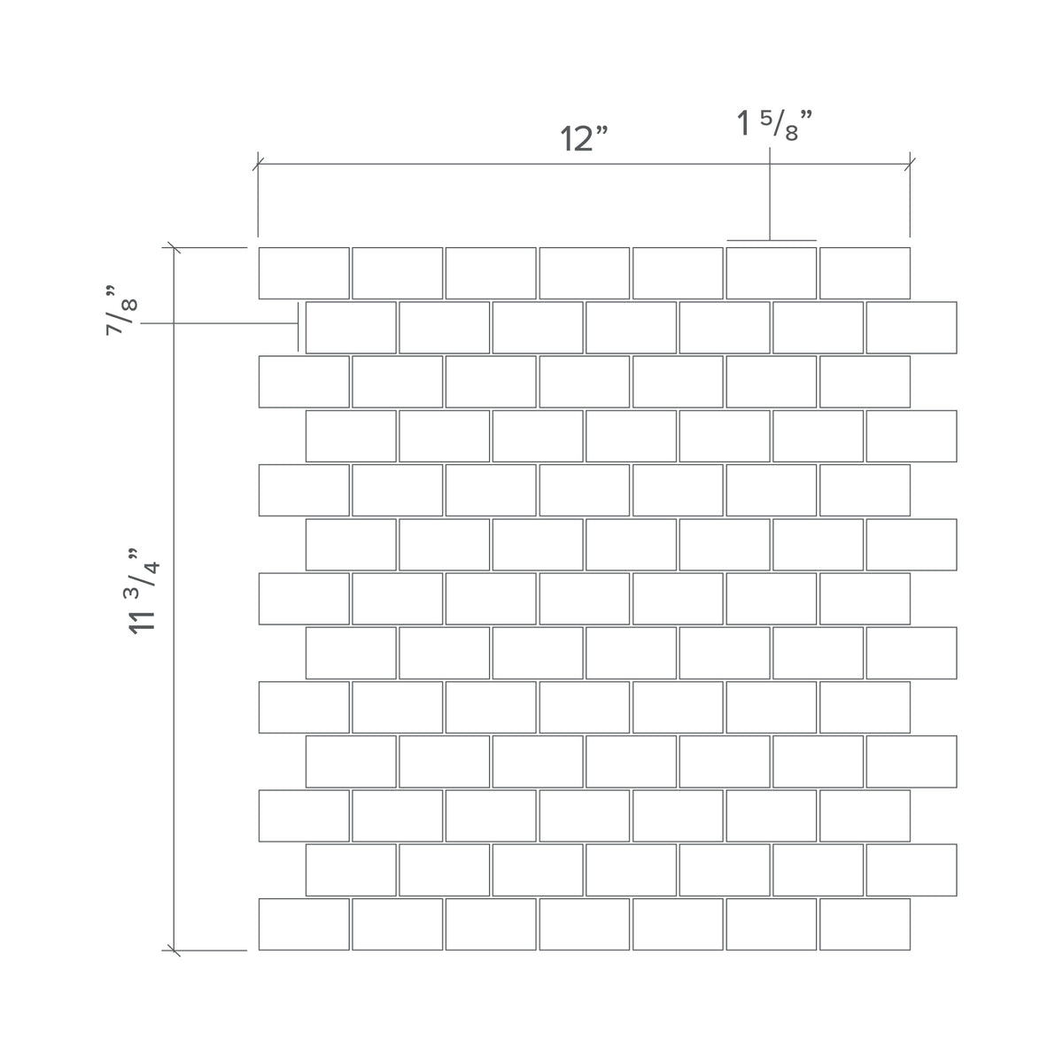 Mini Brick Bond Mosaic Main Product Slider View