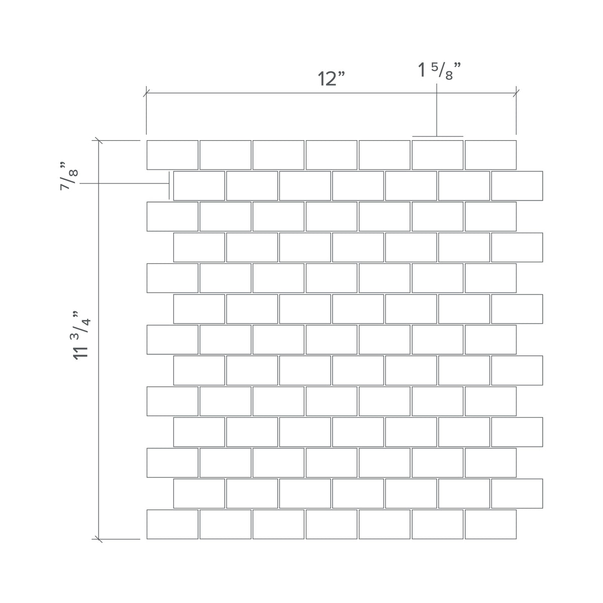 Mini Brick Bond Mosaic