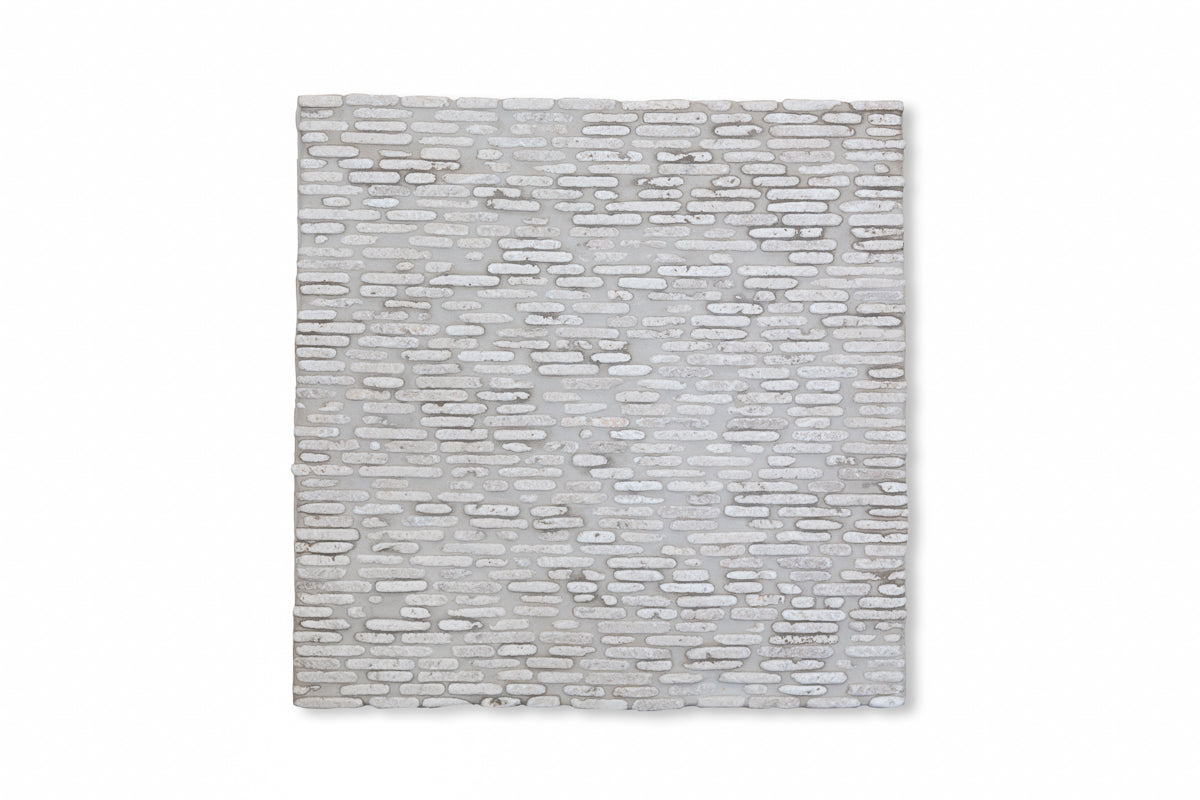 Straight Pebble shown in Charcoal Limestone.