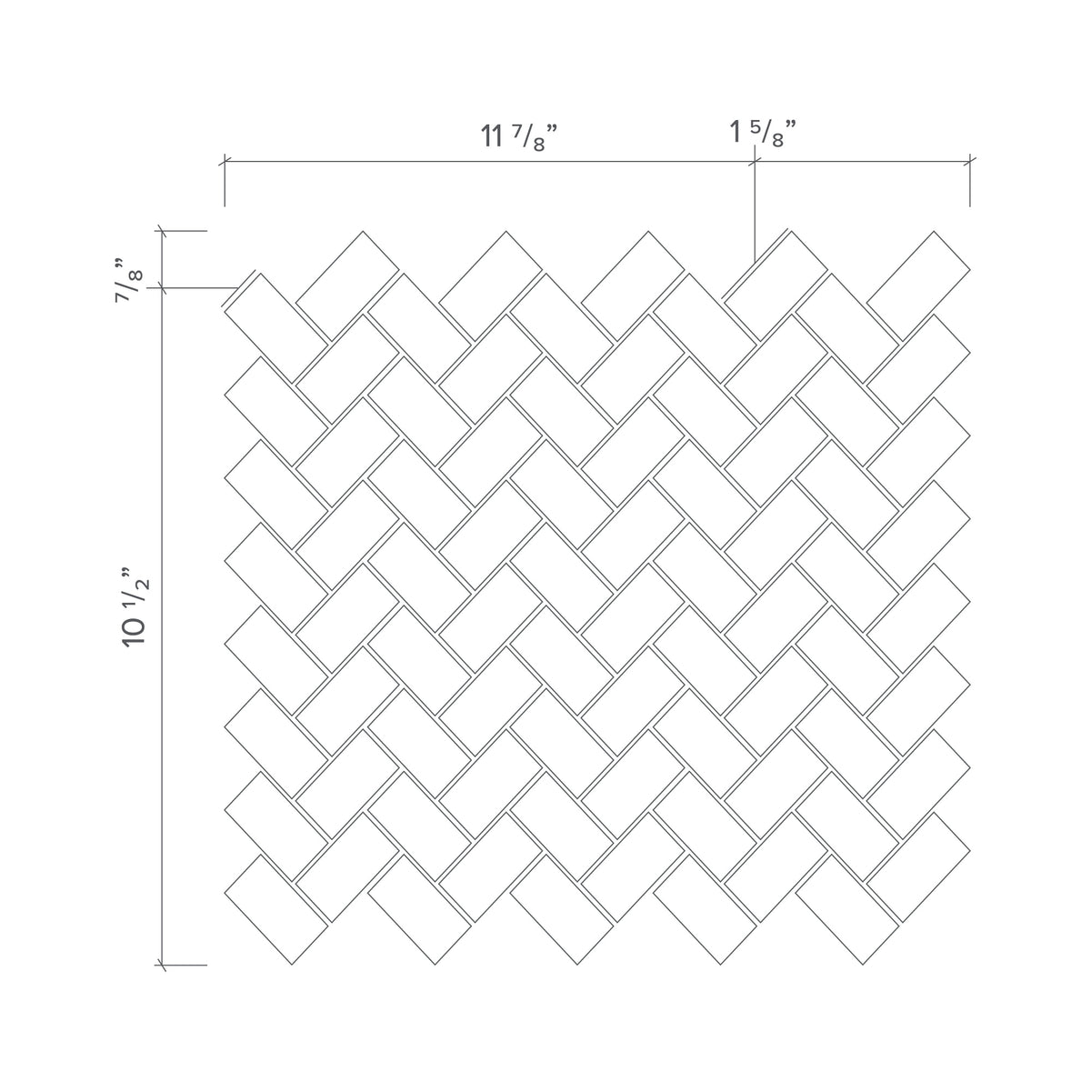 Small Herringbone Mosaic Main Product Slider View