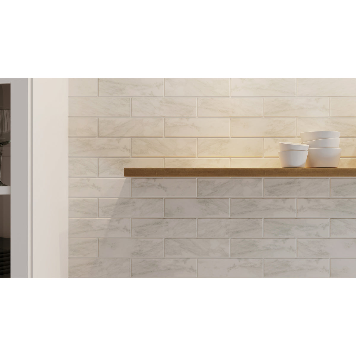 Shown in Montclair Marble