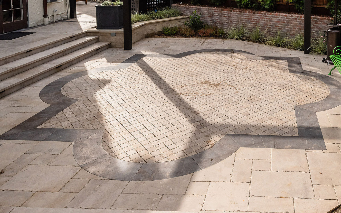 unique outdoor tiling pattern