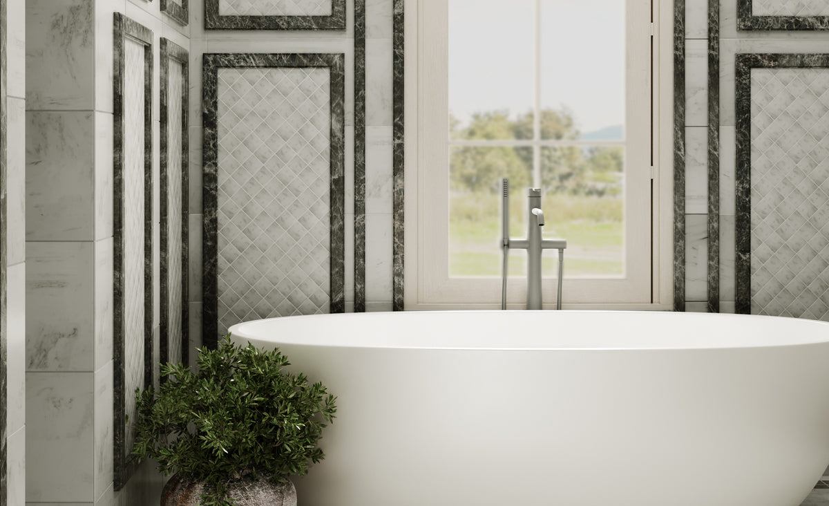 MOULDINGS Mid-Century | MATERIAL Bespoke Stone + Tile