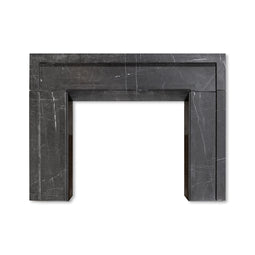 Custom Fireplace in Nero Marble with Honed Finish view 2