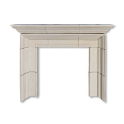 Custom Fireplace in White Limestone with Honed Finish view 2
