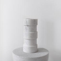 JWS white marble flower pot standing alone