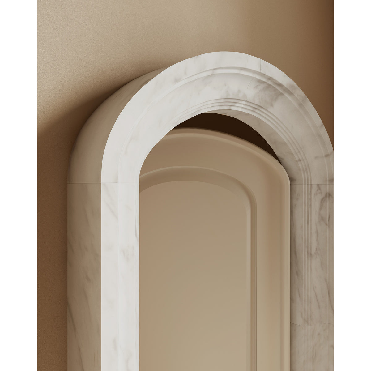 Provence Door Surround shown in Transitional Profile with Danby Marble.