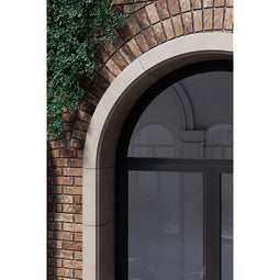 Mid-Century Door Surround shown in Traditional Profile with Riviera Beige Limestone..