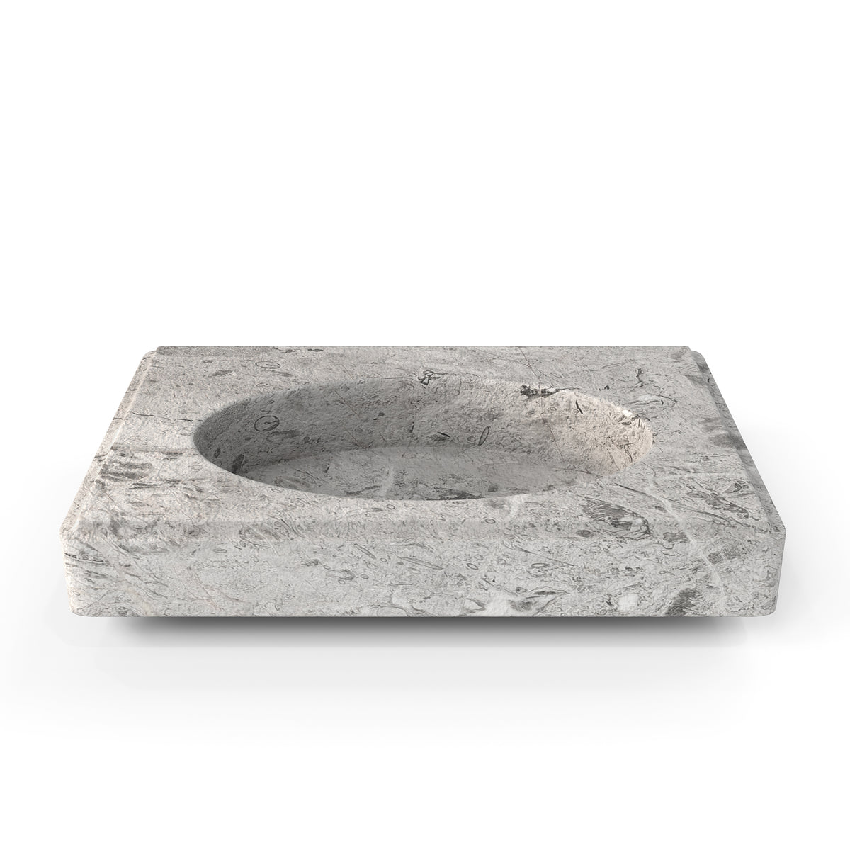 Angelo Sink shown in Breccia Nuvole Marble. Main Product Slider View