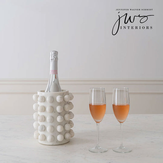 Bubble Vase & Wine Cooler in White Marble
