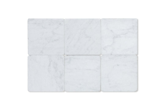 6x6” Carrara Marble Tile in Chateau Finish