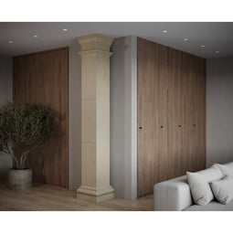 Doric Square Column shown in Latte Travertine.