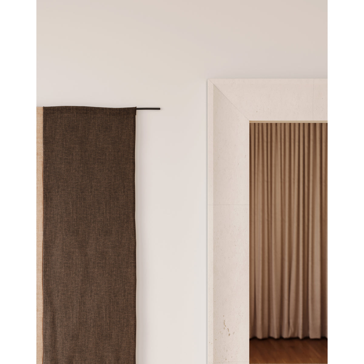East Coast Door Surround shown in Modern Profile with White Limestone. Main Product Slider View