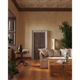 Heritage Door Surround shown in Modern Profile with Pewter Limestone.