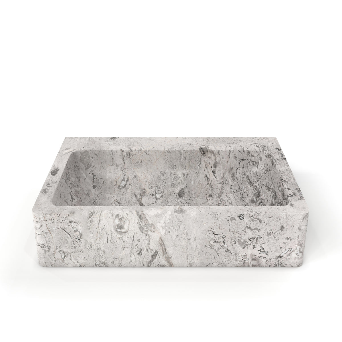 Lorenzo shown in Breccia Nuvole Marble. Main Product Slider View