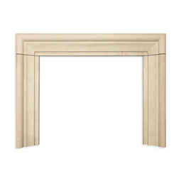 Mulberry Fireplace in Latte Travertine with Honed Finish view 2