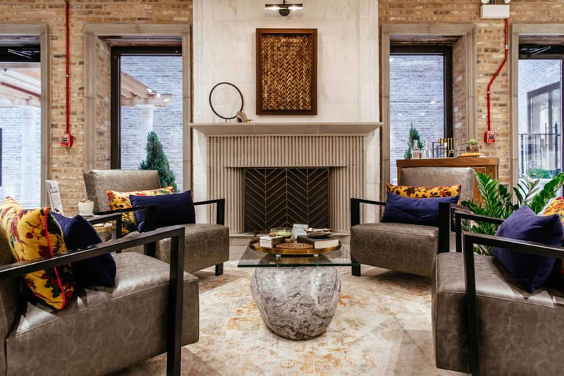 Pewter Limestone Fireplace Mobile