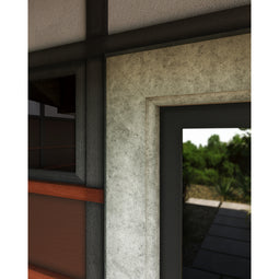 Mid-Century Door Surround shown in Modern Profile with Charcoal Limestone.