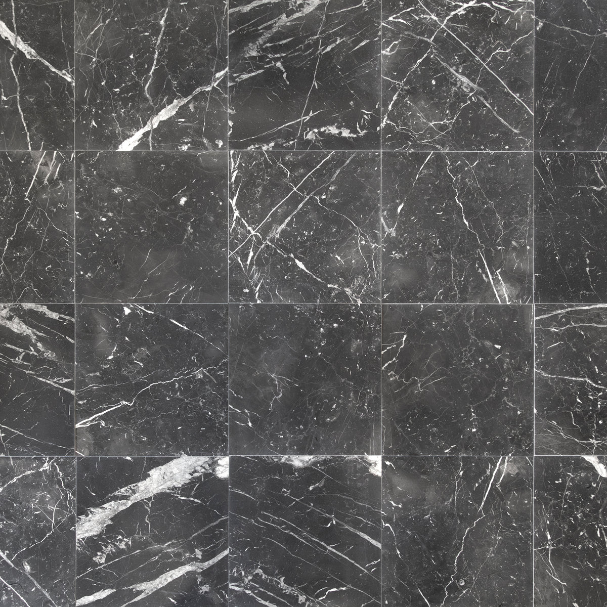 Nero Marquina shown in 18x18”. Main Product Slider View