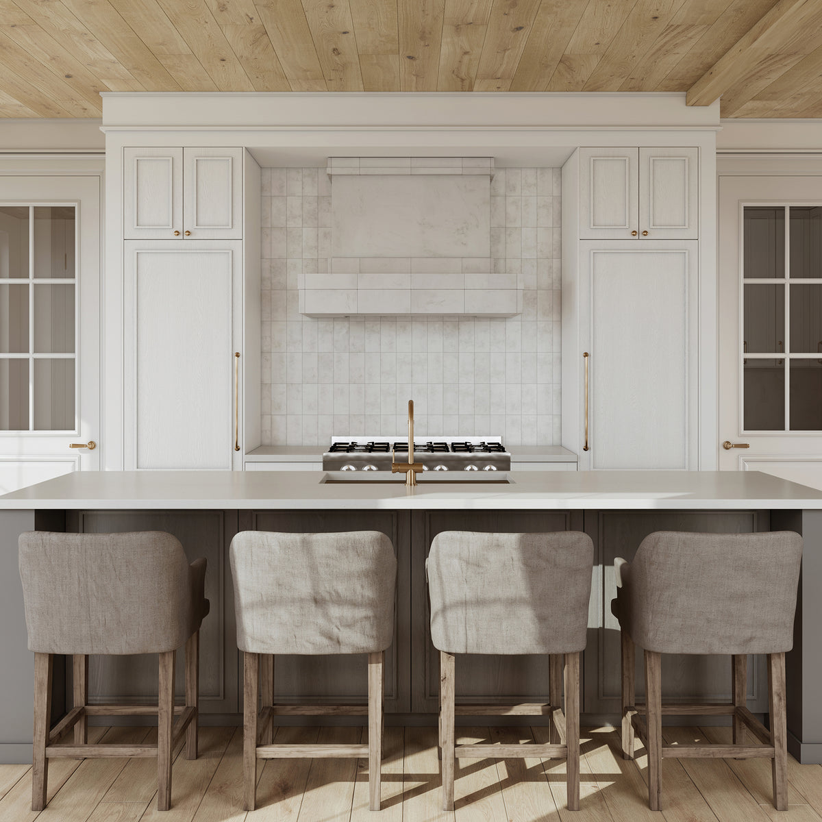 Transitional Modern in Danby Marble.