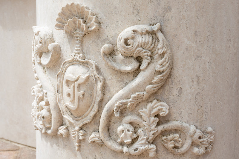 Latte Travertine Carved Architectural Elements Mobile