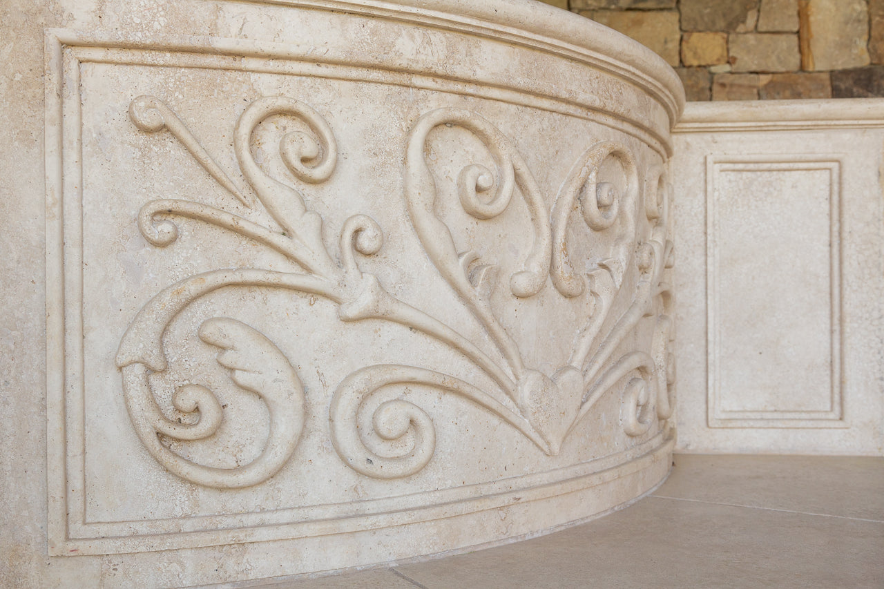 Latte Travertine Architectural Elements Desktop