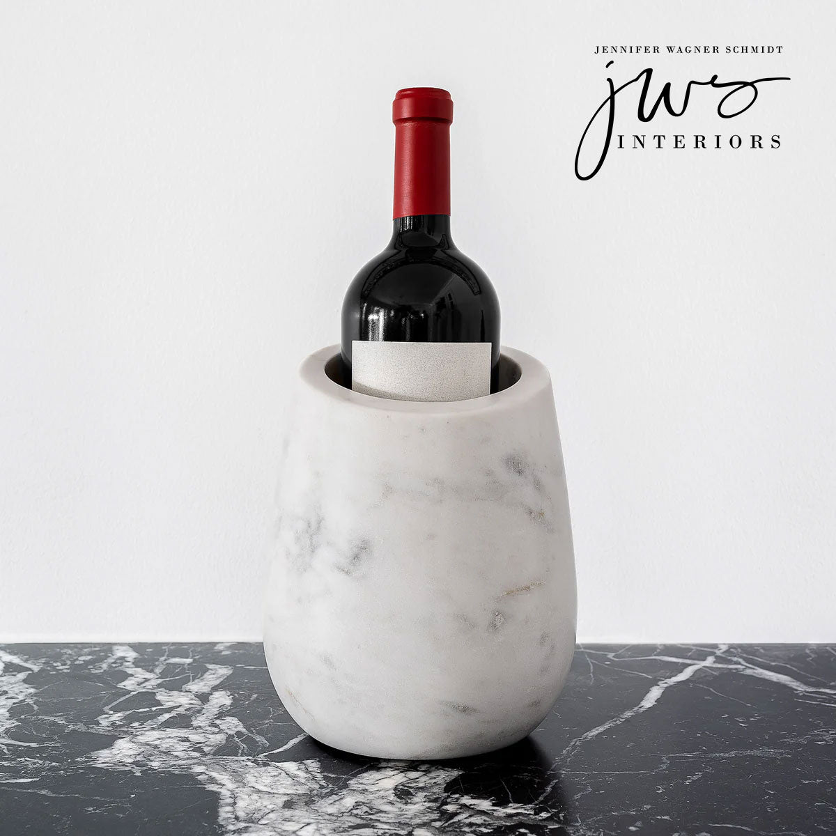 JWS white marble wine bottle chiller