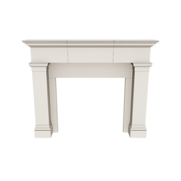 3D render of a fireplace 