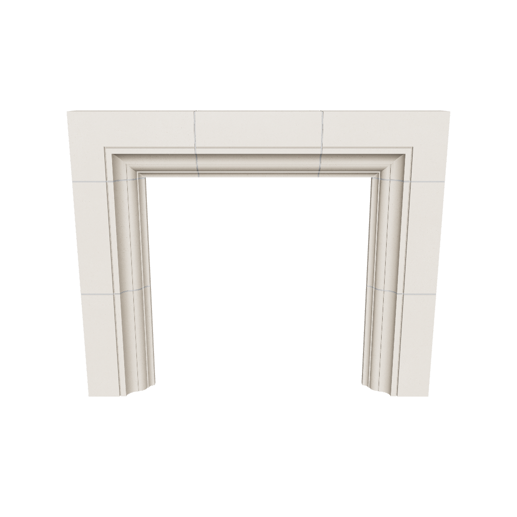 3d render of fireplace 