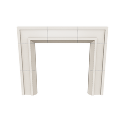 3d render of a white fireplace