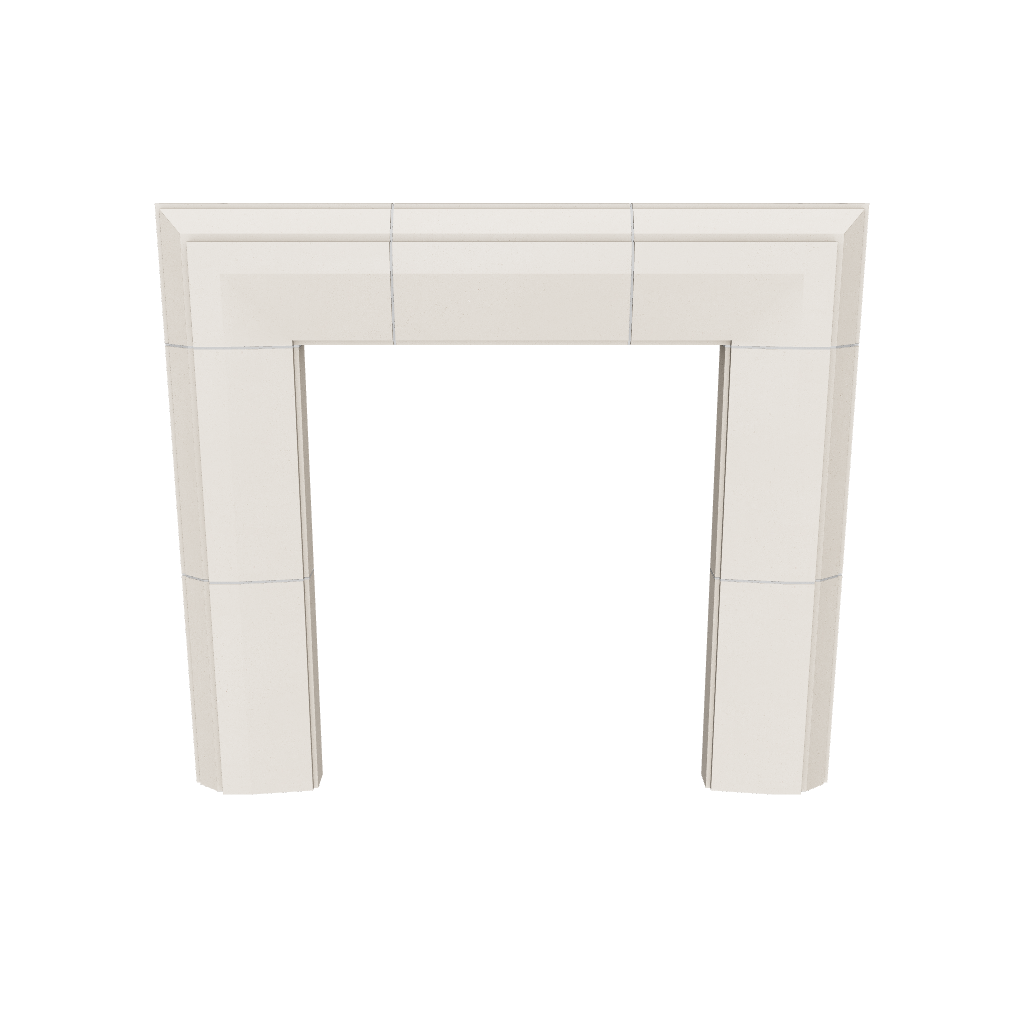 3d render of a white fireplace