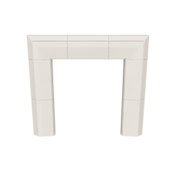 3d render of a white fireplace