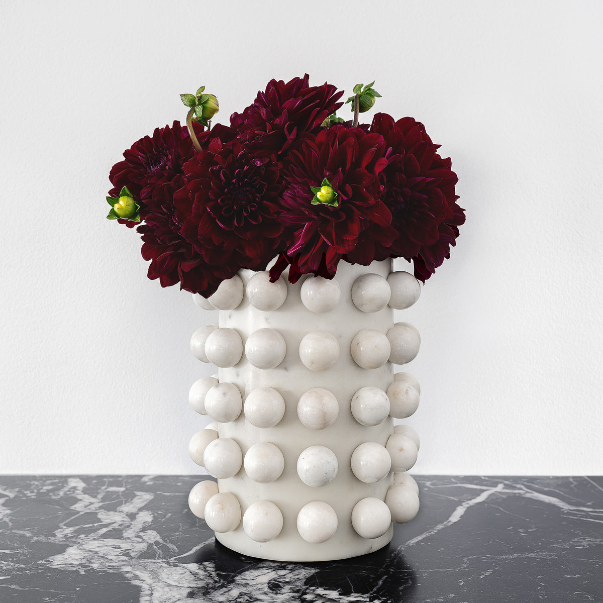 Bubble Vase & Wine Cooler in White Marble view 3