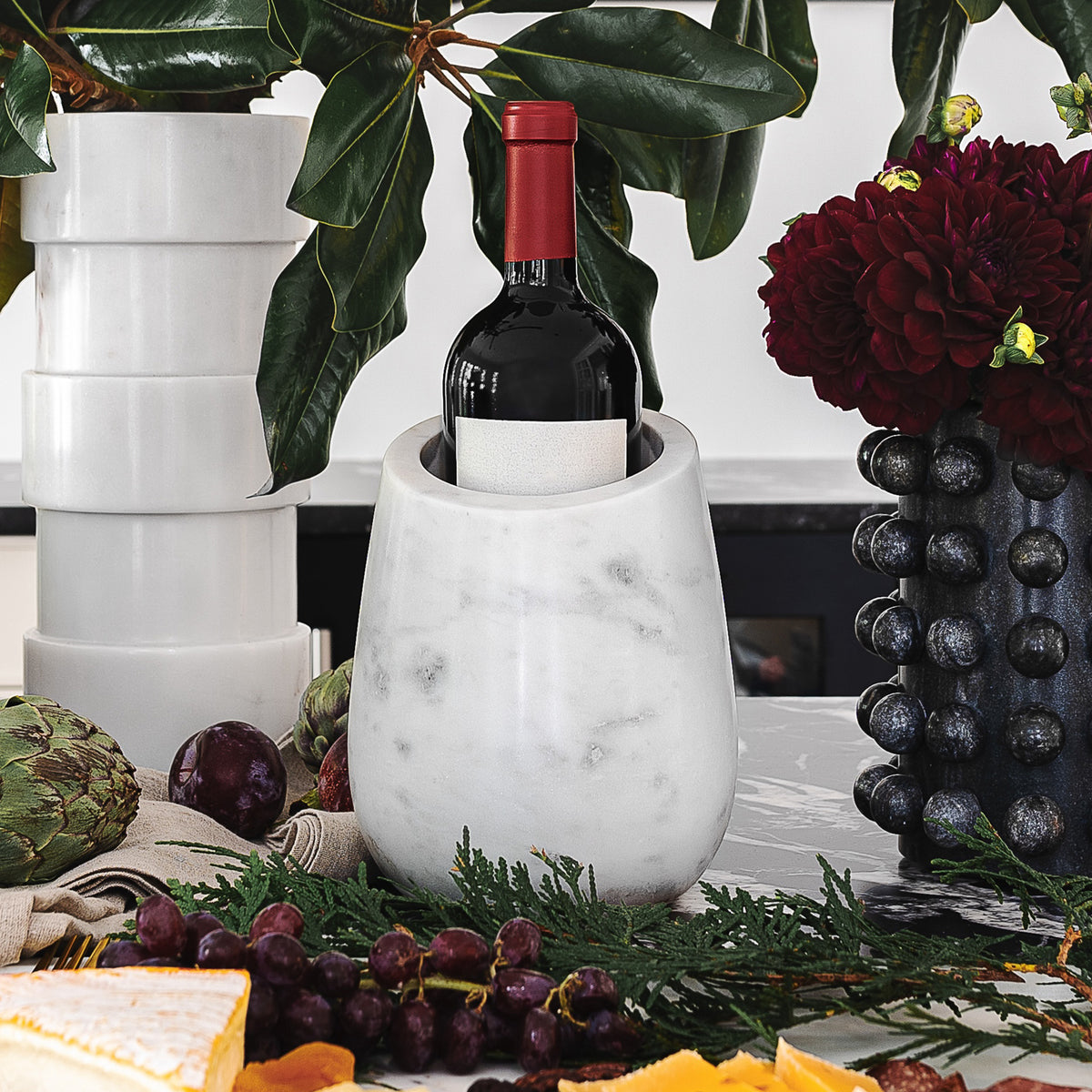 Wine Chiller in White Marble Main Product Slider View