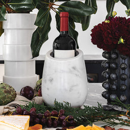 Wine Chiller in White Marble view 2