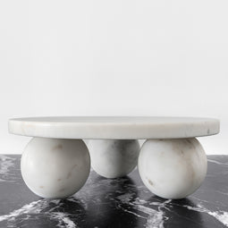 Cake Stand in White Marble view 2